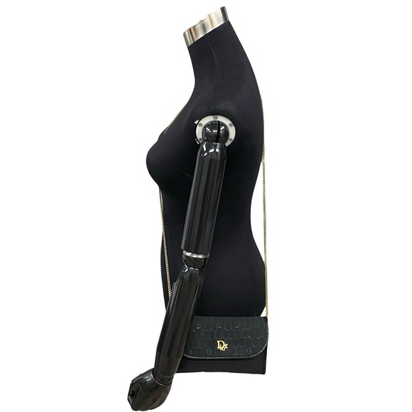 Dior Honeycomb Canvas Chain Crossbody Bag Canvas Crossbody Bag in Good condition - Picture 3 of 10